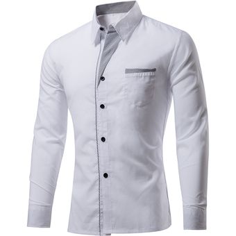 camisa formal blanca hombre