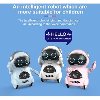 Mini Pocket Robot Inteligente Caminar Música Danza Luz Juguetes Para N 