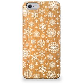 Funda para iPhone 6 Plus - Snowflakes Blanco, Madera