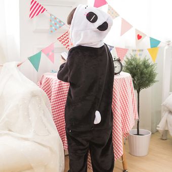 Pijama de invierno para y niñas conjunto de Pijama bonito de Stitch con diseño de unicornio y esqueleto de Animal-Black Pig 