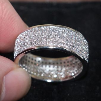 Romance Conjunto Completo De Anillo De Circonio Mujer Fiesta 