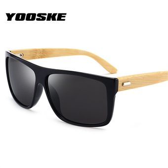 Yooske Bamboo Sunglasses Men Women Vintage Driving Sun Leg 