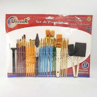 Pinceles Artísticos Set X 6 Oleo Acrílico Kit Profesional
