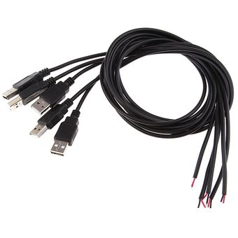 Paquete de 5 USB 2.0 Tipo a Macho a 2 Pines 2 Cables de Carga Cable de 