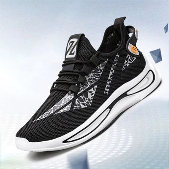 zapatillas transpirables informales de malla talla 39-44 color 6#Zapatos de deportes nuevos para hombre vulcanizados con cordones antideslizantes ligeras para correr 
