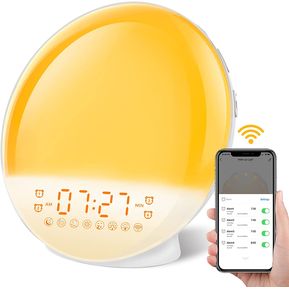 Reloj despertador de amanecer inteligente funciona con WIFI...