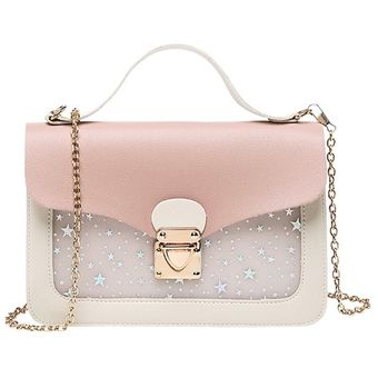 bandolera de mensajero de diseñador de lentejuelas de estrella a la moda #Pink Mini bolso de hombro cuadrado pequeño para mujer cartera de mano rosa 