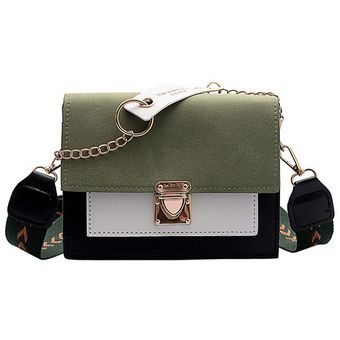 bolsa de mensajero tipo bandolera de Color sólido salvaje #Style 3 green Bolso de hombro con textura de moda para mujer bolsa cuadrada pequeña informal 