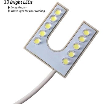 La luz LED Máquina de coser de montaje magnético base de trabajo de cuello de cisne de la lámpara para tornos 