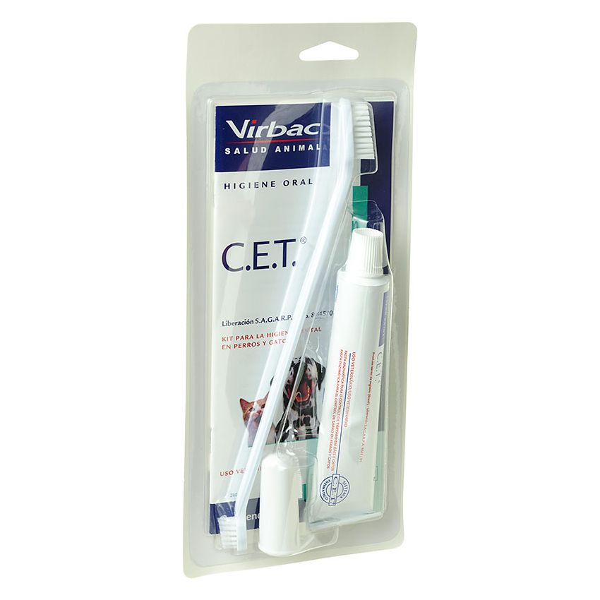 Kit Higiene Dental Para Perro Virbac C.E.T.-Blanco