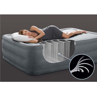 Colchón Aire Premium Elevado Cama Comfort Tamaño Queen Vigas de Fiber-Tech 