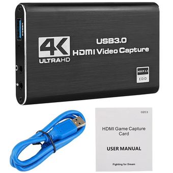 Capturadora de vídeo USB HDMI 4K HDMI a USB Dongle 