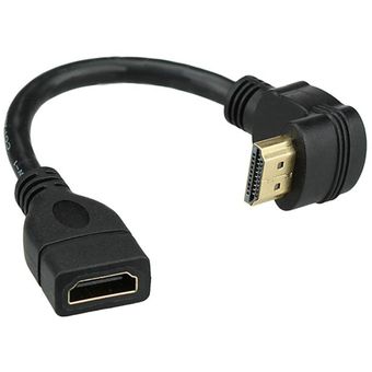Codo HDMI-Compatible Extensión HDMI-Compatible con HDMI a Mujer Alta Definición 