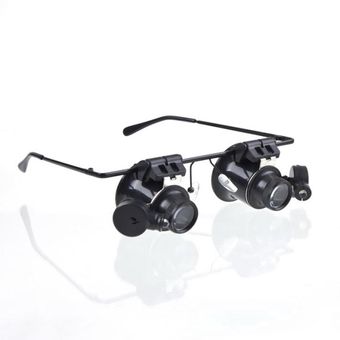 EF Gafas de doble ojo de resina y plástico Tipo 10X Lupa de reparación 