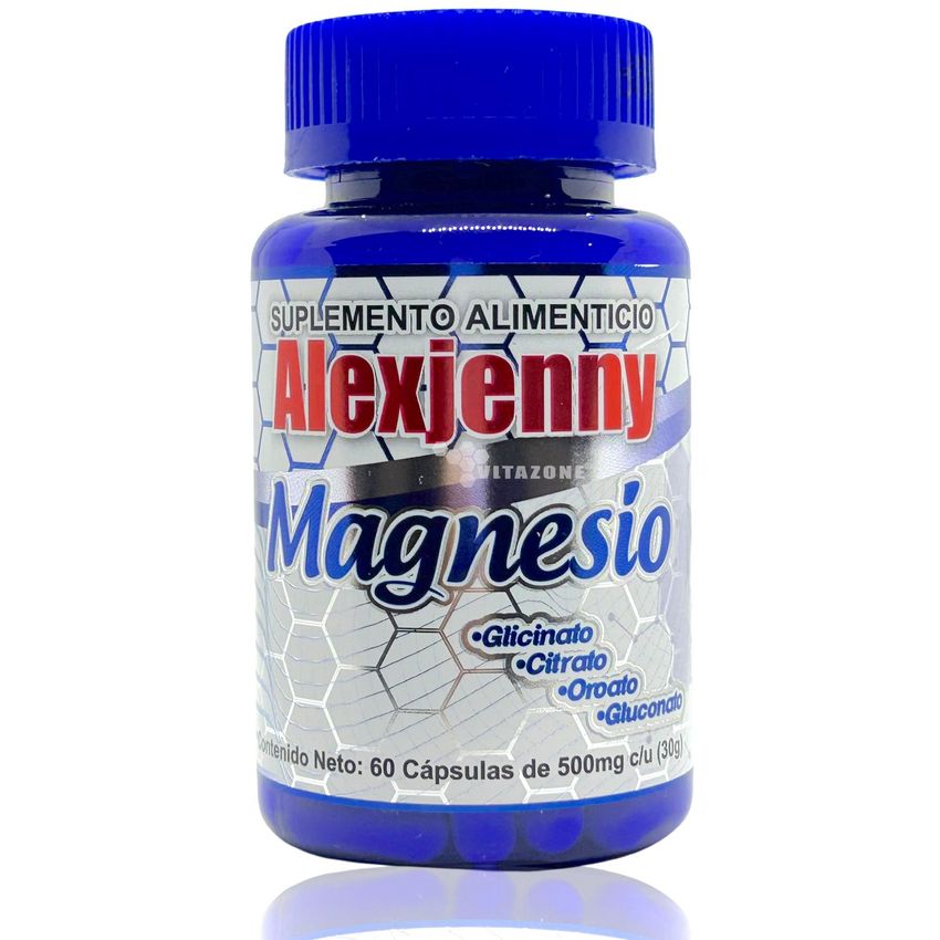 Magnesio 60 cápsulas Alexjenny Glicinato Citrato Gluconato