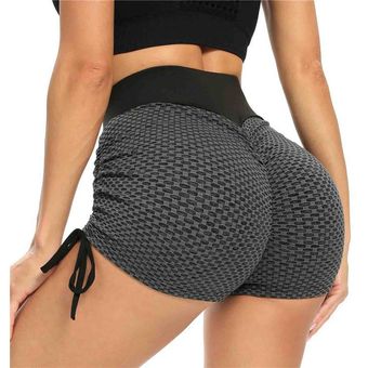 Pantalones cortos de deportes transpirables Mujeres casual de cintura intermedia cortos de secado rápido sin fisuras 