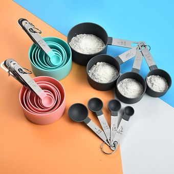 Cucharas y tazas medidoras PREMIUM para cocina, hornear, cocinar, juego de  herra