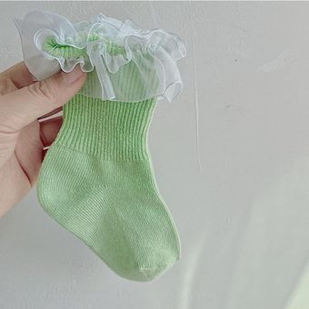 Niños niñas calcetín hilado de encaje doble aguja niños 