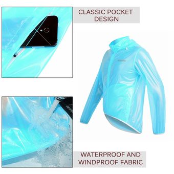 WOSAWE Outdoor Sports Bicycle Cycling Raincoat Hooded Waterproof Windproof 