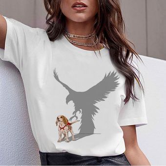 Camiseta Kawaii de Bull Terrier Rottweiler para mujer camiseta divertida de Beagle Border Coll HON 