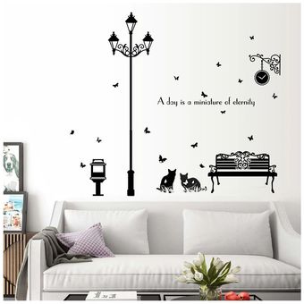 Vinilo Decorativo infantil ciudad arbol rama adhesivo pared AY9156