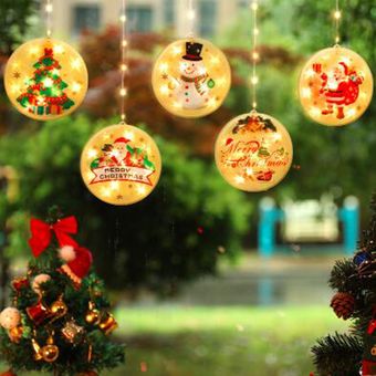 Luces de Navidad Cortina Guirnalda Feliz Navidad Decoraciones para el hogar y Colorido tipo2 
