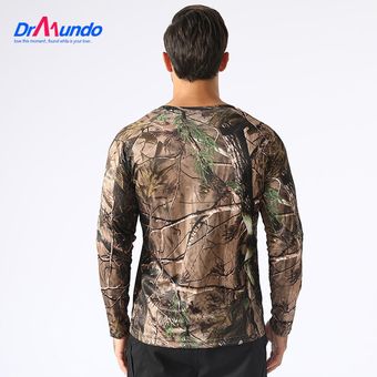 camisa d Camiseta de camuflaje de caza de secado rápido para hombre 