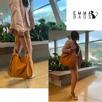 Bolsos Mujer Dama Cartera Emma Bags Big Modelo Mostaza