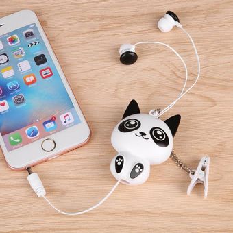 Lindos Oídos De Gato En Los Auriculares Cartoon Panda Dulce 