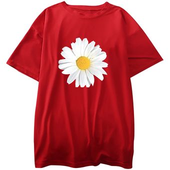 Camisetas para adultos amor negro cuello redondo manga corta Camiseta huellas corta suelta Mujer Camisetas Camiseta Футболки Оверсайс #30 