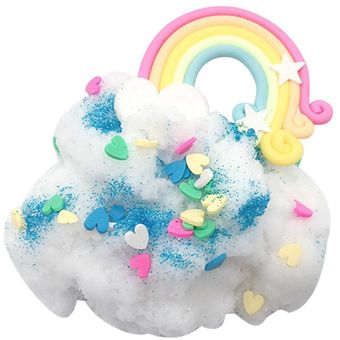 Joyfeel Crystal Mud Love Slices Rainbow Clay Slime Supplies Niños Jugu 