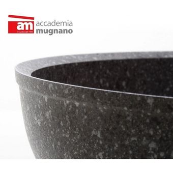 Juego De 2 Sartenes Antiadherentes De Granito Gris 24 Y 26cm. Accademia  Mugnano Cuore Di Pietra