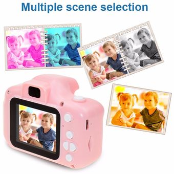 Minicámara de foto de dibujos animados para niños y niñas grabadora de vídeo Digital videocámara de juguete con pantalla HD de 2 pulgadas regalo 