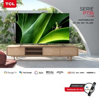 Televisor TCL 55” PULG. P735, 4K UHD, Google TV, Control de Voz