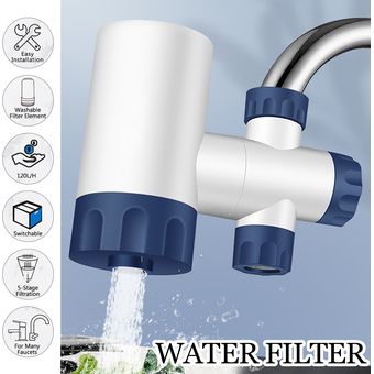 5 etapas Filtración Purificador de agua de grifo 120L  H 5 micras Filtro Eliminar sustancia nociva para el baño de cocina para el hogar-Blue 