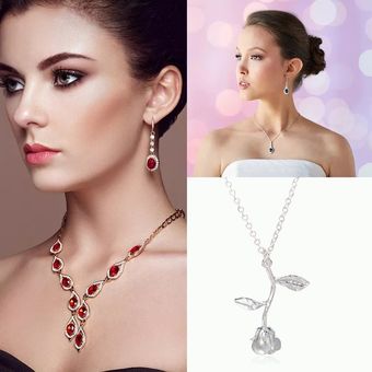 Accesorios fiesta del día Rose romántica colgante collar para las mujeres de San Valentín Accesorios fiesta del día Rose romántica colgante collar para las mujeres de San Valentín