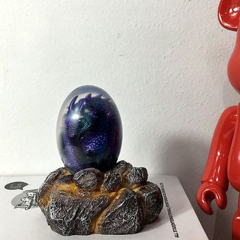 Dragón de lava huevo hermoso y personalizado elaborado regalo de vacaciones portátil 
