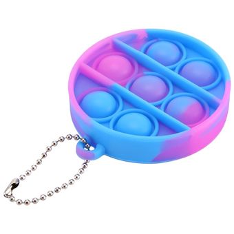 Dedo de la burbuja Squeeze Toy Juguetes Llavero circular burbuja sensorial de la persona agitada Juguetes 