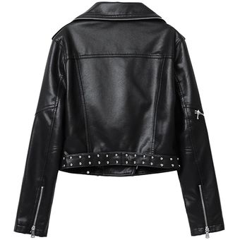 Fitaylor-abrigo de motociclista para mujer chaqueta de piel sintéti 