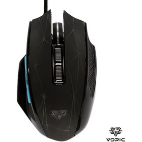 Mouse gamer Buddha by Voric con luz led y pesas removibles