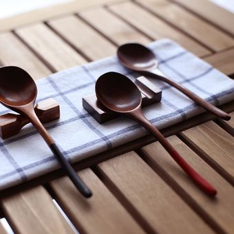 BalleenShiny-cuchara de madera de estilo japonés Natural para cocina 