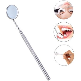 Espejo de dentista, espejo dental de acero inoxidable, espejo para  controlar la aplicación de extensión de pestañas, espejo de boca