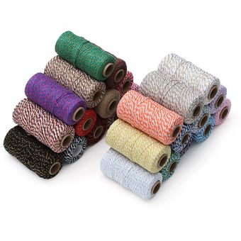 Cuerda de algodón de 2 capas para decoración del hogar cordón de 2 