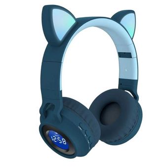 Combo Auricular Bluetooth Orejas De Gato Y Micrófono Karaoke