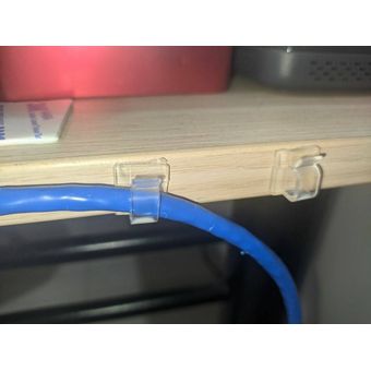 Clips Organizador De Cables Con Adhesivo X 50 Pcs
