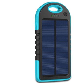 Power Bank Solar Batería Externa Portátil 12.000mah Luz LED