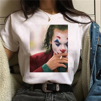 Camiseta del Joker camiseta blanca para hombremujerChico,camisetas estéticas casuales Harajuku de verano,camiseta Joaquin Phoenix de la película Joker #317 