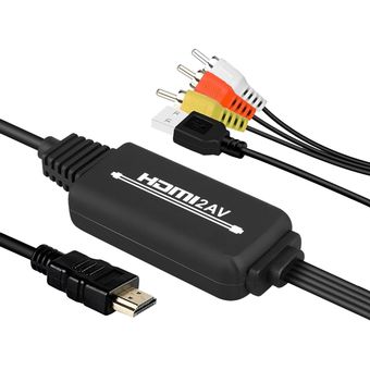 Cable HDMI a AV 3RCA para TV decod adaptador de Audio y vídeo CVBS 