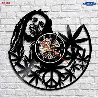 Lámpara de pared 3D de Bob Marley luz de disco de vinilo de estilo 