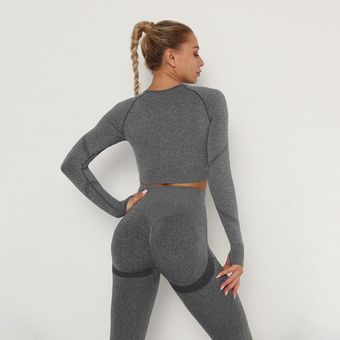 Conjunto de Yoga sin costuras para mujer  ropa de entrenamiento para.. 
